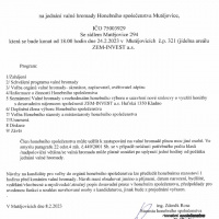 Pozvánka na jednání VH Honebního společenstva Mutějovice